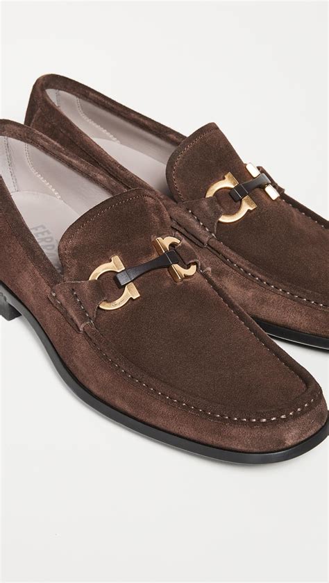 ferragamo suede loafers men's